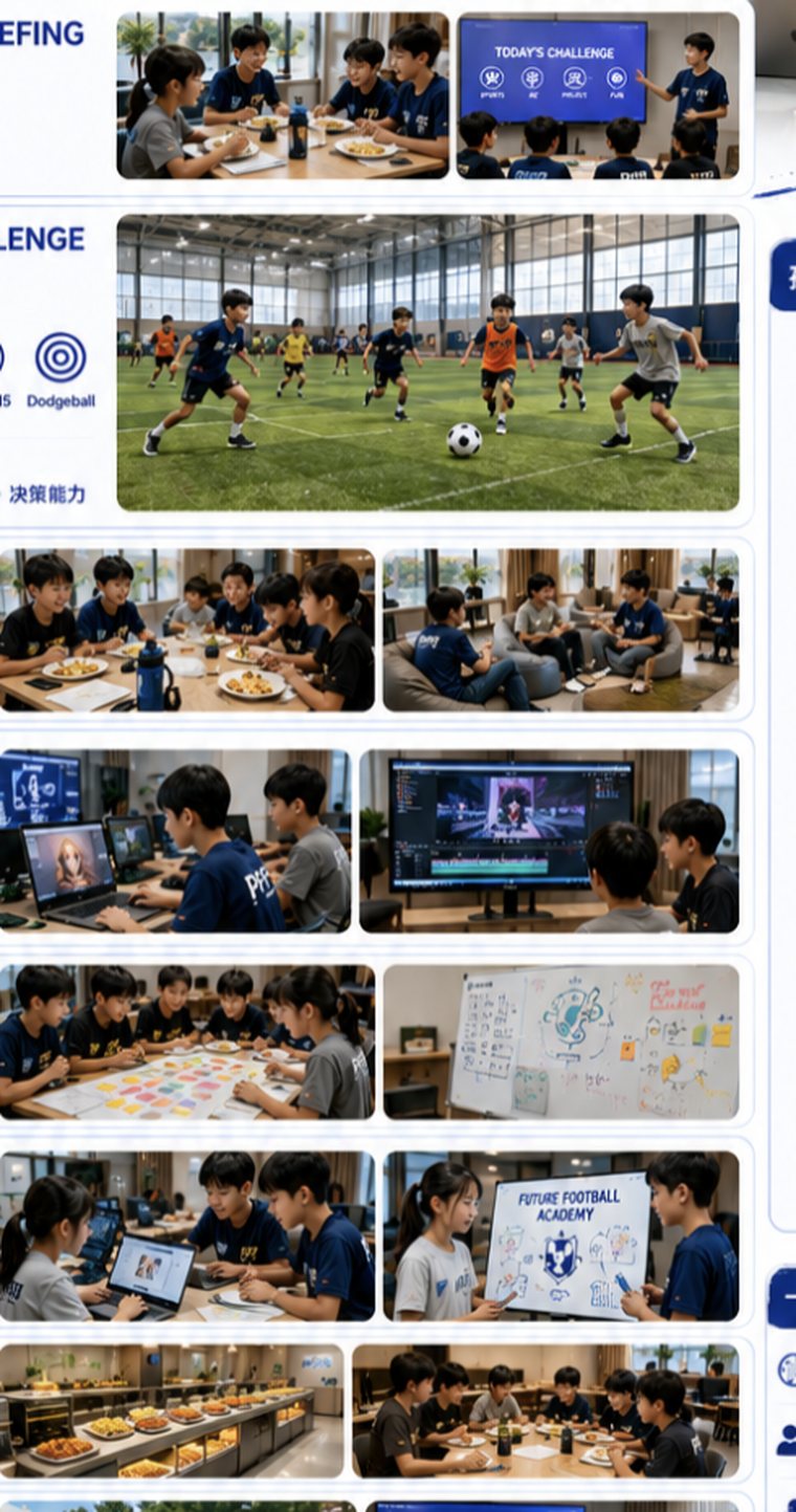PFP Future Camp daily schedule with sports, AI creation and project studio sessions